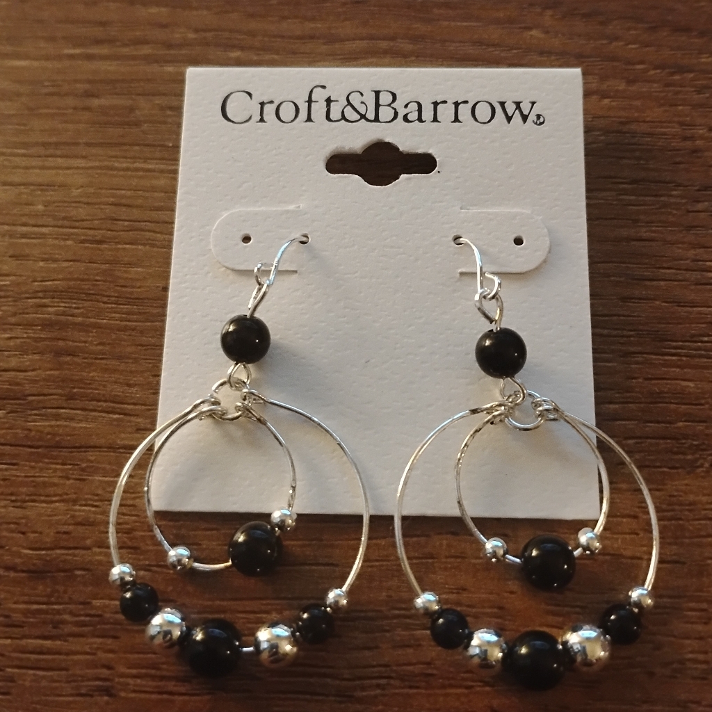 New Beaded Hoop Earrings